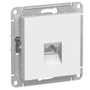 Розетка без рамки компьютерная RJ45 белый ATLASDESIGN ATN000183